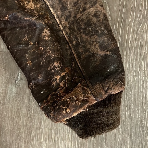 American Vintage Distressed Bomber Jacket. - Picture 11 of 15